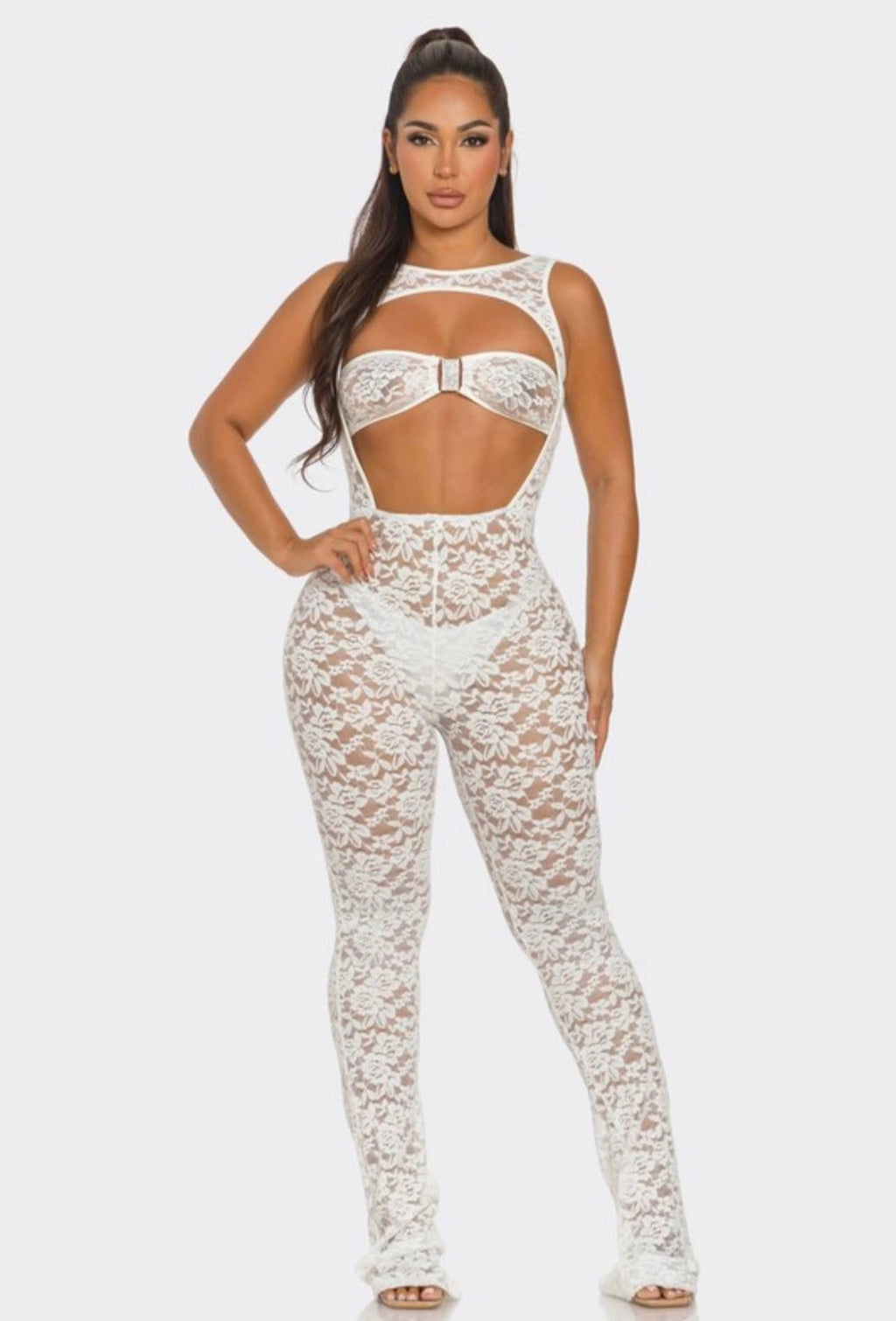 Aurora lace Jumpsuit - White
