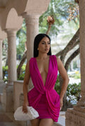 Bianca Mini Dress - Fuchsia